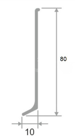 Фурнитура для плинтуса Евротрим L-80 ПВХ уголок внутренний серебро Фурнитура для плинтуса Евротрим L-80 ПВХ уголок внутренний серебро