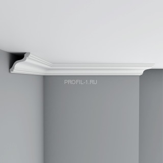 Плинтус потолочный 70х70х2400 мм Decomaster 96514 из полиуретана белый под покраску Плинтус потолочный 70х70х2400 мм Decomaster 96514 из полиуретана белый под покраску