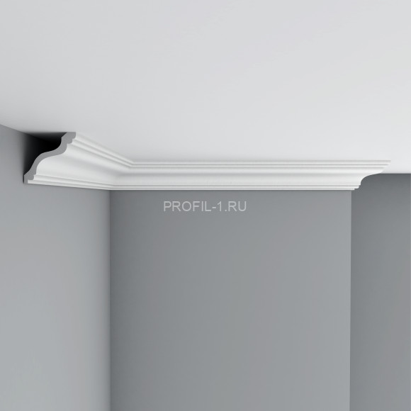 Плинтус потолочный  70х70х2400 мм Decomaster 96514 из полиуретана белый под покраску