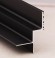 Алюминиевый теневой плинтус потолочный ПО-142 черный матовый 2,7 м