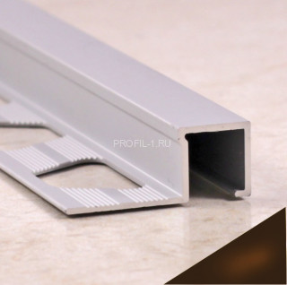 Алюминиевый П-профиль 10х10 мм ПО-П10х10 бронза глянец 2,7 м Алюминиевый П-профиль 10х10 мм ПО-П10х10 бронза глянец 2,7 м