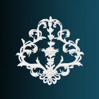 Декоративный орнамент Перфект G2397 белый 520х520х25 мм
