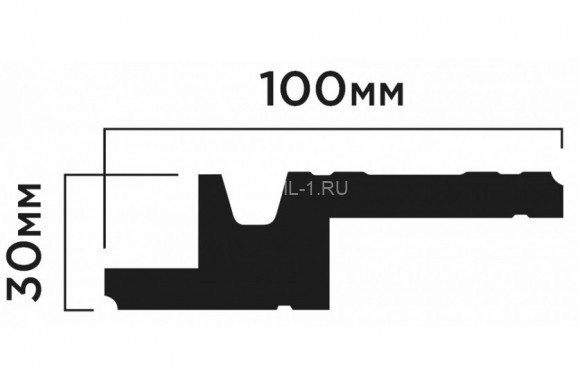 Потолочный плинтус 30х100 мм HiWood A100V1 белый 2 м Потолочный плинтус 30х100 мм HiWood A100V1 белый 2 м