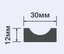 Молдинг HiWood P30 белый 30х12 мм 270 см