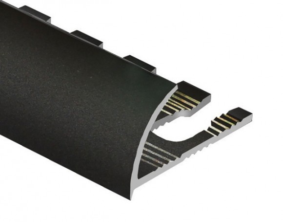 Профиль С-образный гибкий алюминий для плитки 10 мм PV11-18 eco черный матовый 2,7 м