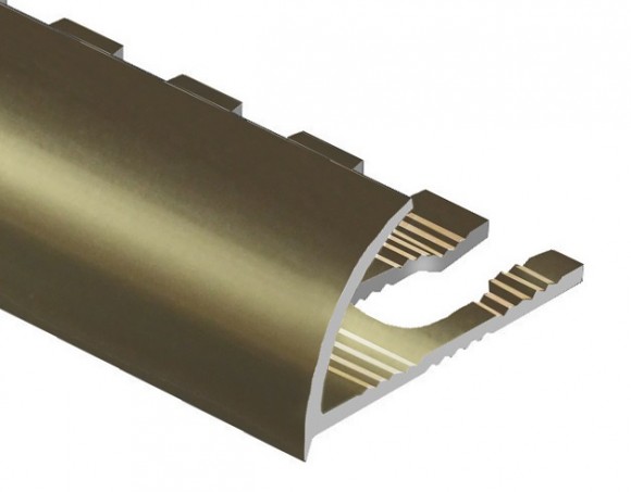 Профиль С-образный гибкий алюминий для плитки 10 мм PV11-09 eco шампань блестящая 2,7 м