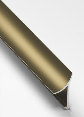 Уголок для плитки внутренний универсальный алюминий 10 мм PV30-09 шампань блестящая 2,7 м