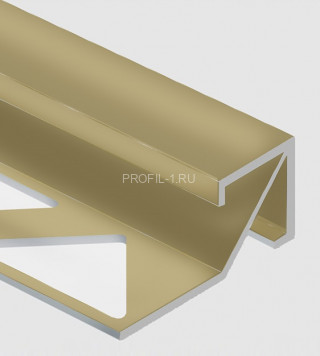 Профиль для плитки внешний Квадрат 14х14 мм алюминий PV72-08 шампань матовая 2,7 м Профиль для плитки внешний Квадрат 14х14 мм алюминий PV72-08 шампань матовая 2,7 м