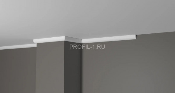 Потолочный плинтус Decor-Dizayn DD02 полистирол белый, под покраску 19х12х2000 мм