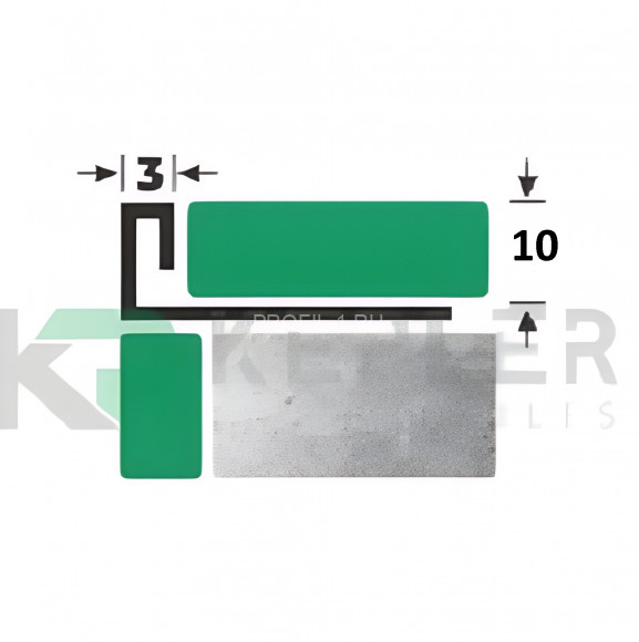 L-профиль 10х3 мм из нержавеющей стали SS 304 FSBP019-10 BS S.S.304 черный сатинированный 2.7 м L-профиль 10х3 мм из нержавеющей стали SS 304 FSBP019-10 BS S.S.304 черный сатинированный 2.7 м