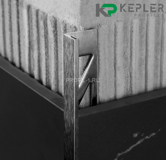 L-профиль 10х3 мм из нержавеющей стали SS 304 FSBP019-10 BS S.S.304 черный сатинированный 2.7 м L-профиль 10х3 мм из нержавеющей стали SS 304 FSBP019-10 BS S.S.304 черный сатинированный 2.7 м