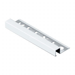 Закладной алюминиевый П-профиль для плитки 10мм х 10мм NEEXY PV31-02-MS серебро матовое 2.7м