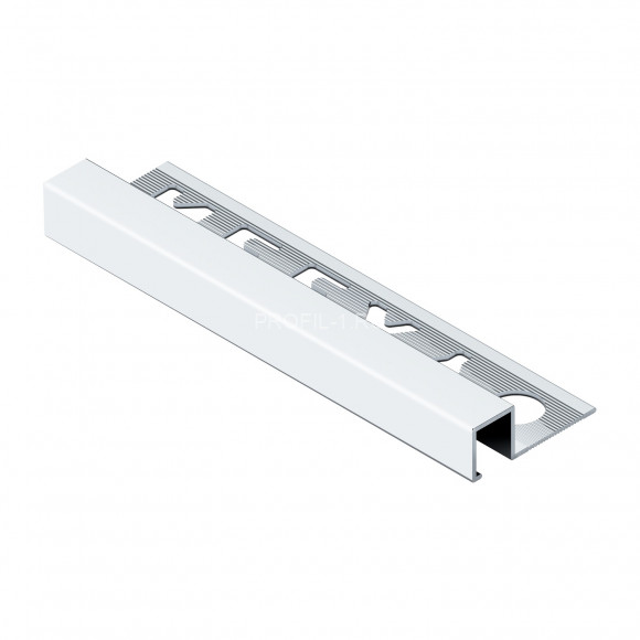 Закладной алюминиевый П-профиль для плитки 10мм х 10мм NEEXY PV31-02-MS серебро матовое 2.7м