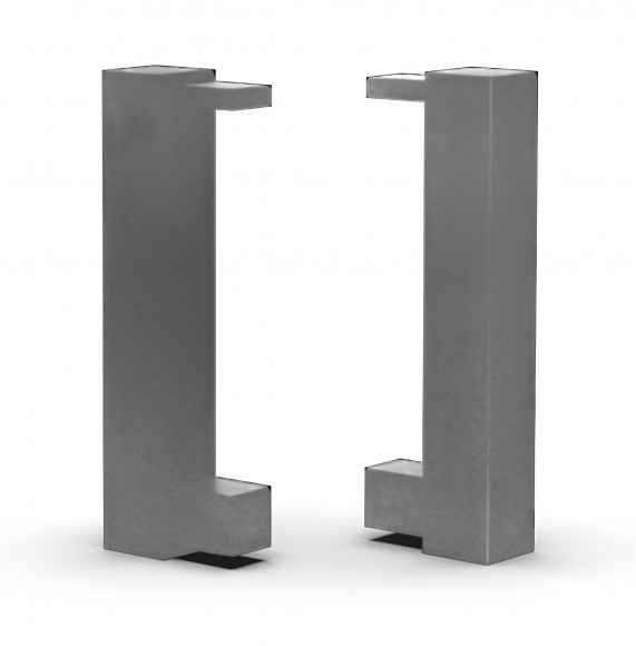 Комплект заглушек для напольного плинтуса 100 мм Диал 9141з без покрытия (пара левая+правая)