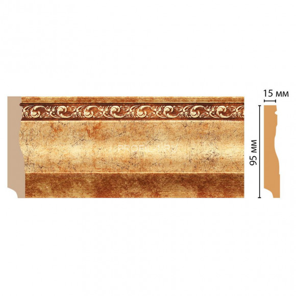 Плинтус напольный DECOMASTER 153-552 ДМ (95x12x2400) цвет Золото