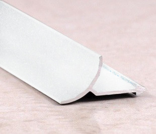 Внутренний профиль для плитки алюминий ПО-В9 белый муар  2,7 м Внутренний профиль для плитки алюминий ПО-В9 белый муар  2,7 м