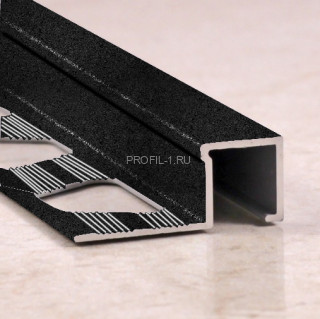 Алюминиевый П-профиль 10х10 мм ПО-П10х10 черный муар 2,7 м