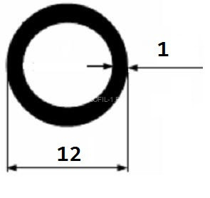 Алюминиевая труба 12х1 мм серебро 3 м Алюминиевая труба 12х1 мм серебро 3 м
