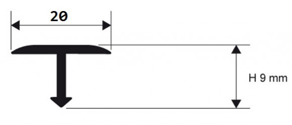 Т-профиль латунь 20 мм Progress Profiles PCROC 209 хром 2,7 м Т-профиль латунь 20 мм Progress Profiles PCROC 209 хром 2,7 м