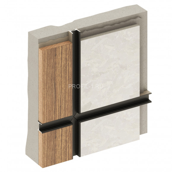 Алюминиевый разделительный профиль теневой Decaro Engineering D007A Black черный с возможностью LED подсветки 3м Алюминиевый разделительный профиль теневой Decaro Engineering D007A Black черный с возможностью LED подсветки 3м