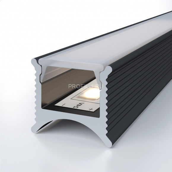 Алюминиевый разделительный профиль теневой Decaro Engineering D007A Black черный с возможностью LED подсветки 3м Алюминиевый разделительный профиль теневой Decaro Engineering D007A Black черный с возможностью LED подсветки 3м