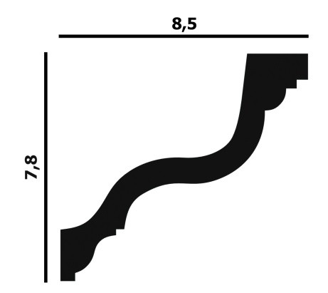 Потолочный плинтус Перфект Плюс P30 78 мм 200 см Потолочный плинтус Перфект Плюс P30 78 мм 200 см