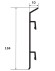 Напольный плинтус алюминиевый с кабель-каналом 110 мм ПТ-110 черный 3 м