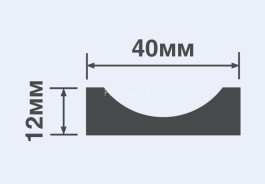 Молдинг HiWood P40 белый 40х12 мм 270 см