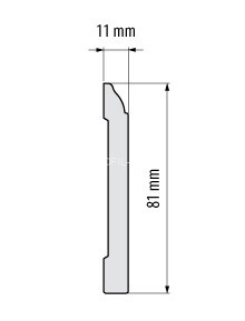 Напольный плинтус 81 мм Cezar Elegance LPC-15 белый 2,44 м