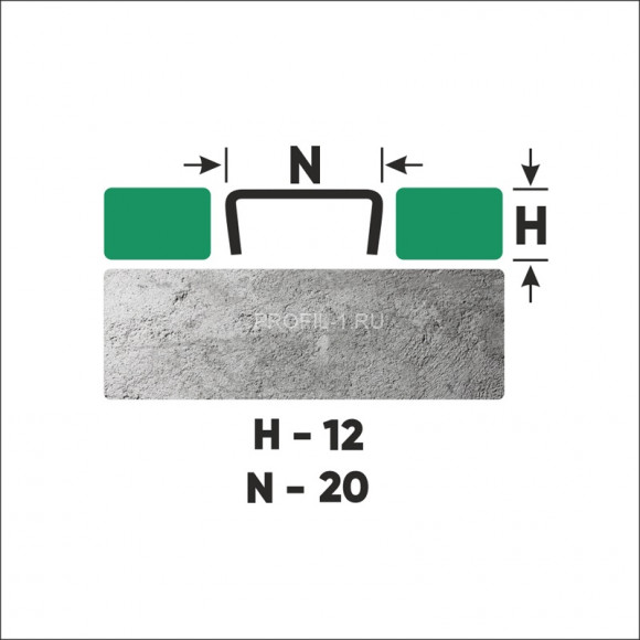 П-образный профиль из нержавеющей стали 12х20 мм FUB 12х20 GS золото сатинированное 270 см
