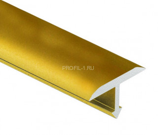 Профиль Т-образный 25 мм алюминий полукруглый PV38-04 золото матовое 2,7 м Профиль Т-образный 25 мм алюминий полукруглый PV38-04 золото матовое 2,7 м