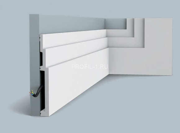 Напольный плинтус Orac Decor Duropolymer SX181 белый полистирол 200х22 мм 2м