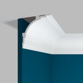 Потолочный плинтус Перфект Плюс P99 белый ударопрочный 100х100 мм 2 м