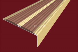 Порог угловой 70х22 мм алюминиевый противоскользящий АУ-70-Анод золото-коричневый 2,0 м Порог угловой 70х22 мм алюминиевый противоскользящий АУ-70-Анод золото-коричневый 2,0 м