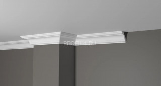Потолочный плинтус Decor-Dizayn DD05 полистирол белый, под покраску 49х49х2000 мм