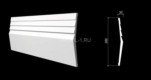 Стеновая декоративная панель 3D Decor-Dizayn DD929 из полистирола белая, под покраску 200х20х2000 мм