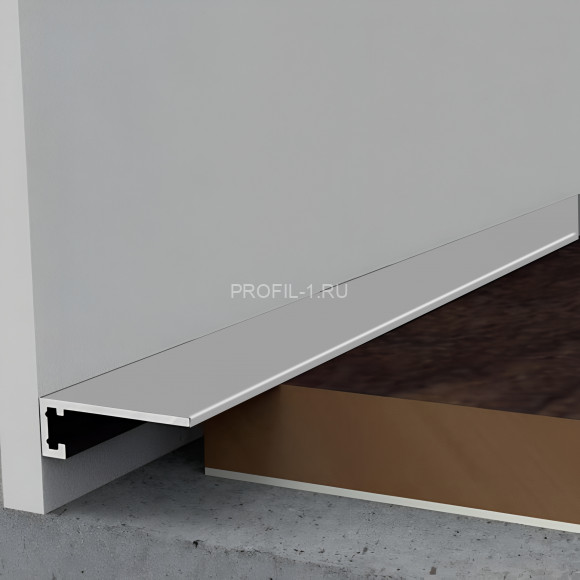 Алюминиевый микроплинтус 6х16 мм Диал МП-6-2м 9121 серебро 2 м Алюминиевый микроплинтус 6х16 мм Диал МП-6-2м 9121 серебро 2 м