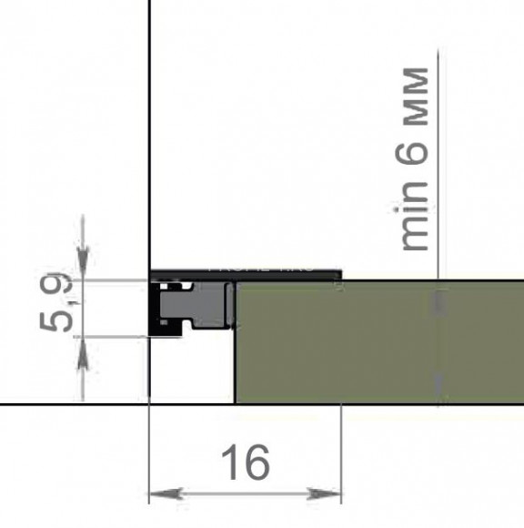 Алюминиевый микроплинтус 6х16 мм Диал МП-6-2м 9121 серебро 2 м Алюминиевый микроплинтус 6х16 мм Диал МП-6-2м 9121 серебро 2 м