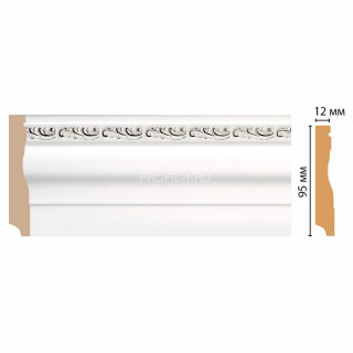 Плинтус напольный DECOMASTER 153-60 ДМ (95x12x2400) цвет Белый