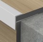 Алюминиевый профиль F-образный для плитки ПФ-10 серебро матовое  2,7 м