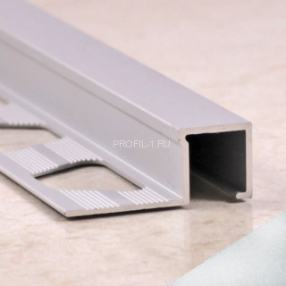 Алюминиевый П-профиль 10х10 мм ПО-П10х10 белый муар 2,7 м Алюминиевый П-профиль 10х10 мм ПО-П10х10 белый муар 2,7 м