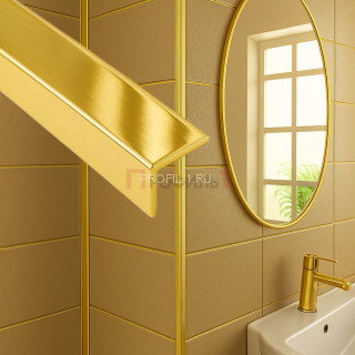 Латунный уголок 15х15 мм полированный 270 см Латунный уголок 15х15 мм полированный 270 см