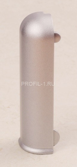 Уголок наружный для плинтуса напольного ПЛ-70 серебро матовое