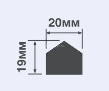 Молдинг HiWood TRN20 белый 20х19 мм 270 см