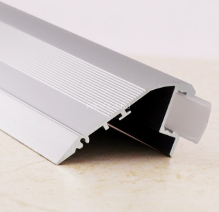 Светодиодный профиль алюминиевый 55х26 мм ПС-5528В серебро матовое 2,7 м