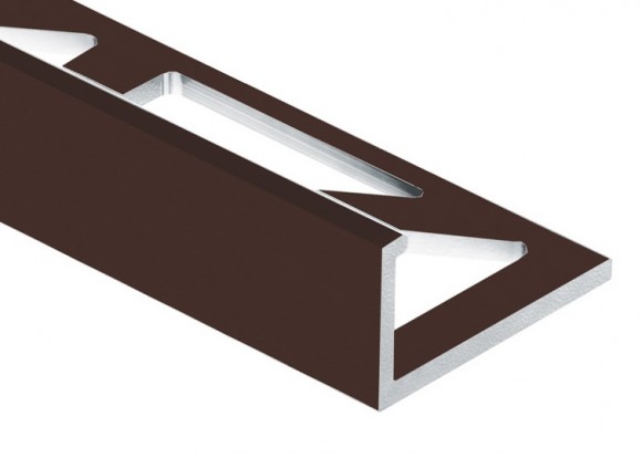 Профиль L-образный алюминий 10 мм PV02-38 темно-коричневый Ral 8017 2,7 м