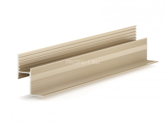 Алюминиевая рейка теневая Laconistiq Multilevel светлое золото 3м