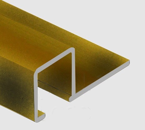 Профиль для плитки П-образный алюминий 12х12 мм PV32-04 золото матовое 2,7 м