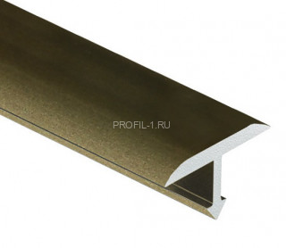 Профиль Т-образный 25 мм алюминий полукруглый PV38-08 шампань матовая 2,7 м Профиль Т-образный 25 мм алюминий полукруглый PV38-08 шампань матовая 2,7 м