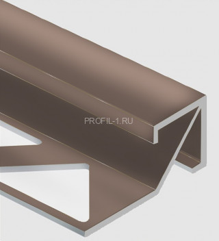 Профиль для плитки внешний Квадрат 14х14 мм алюминий PV72-06 бронза матовая 2,7 м Профиль для плитки внешний Квадрат 14х14 мм алюминий PV72-06 бронза матовая 2,7 м